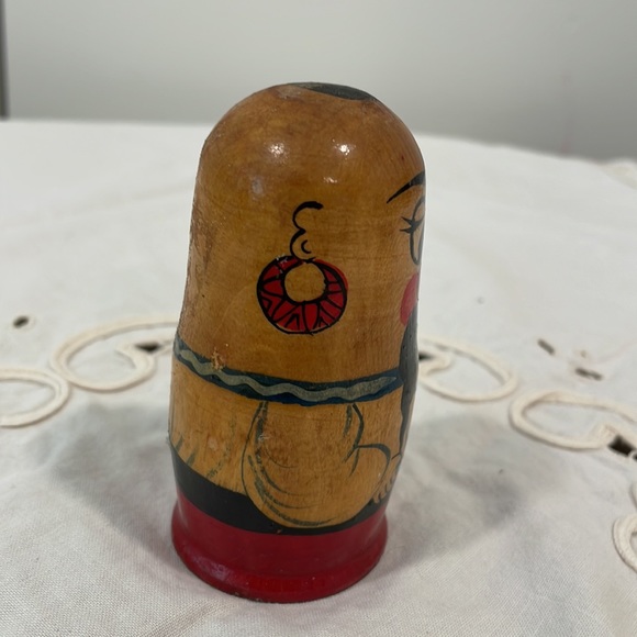 Vintage Wooden Caricature Asian Man - Picture 4 of 9